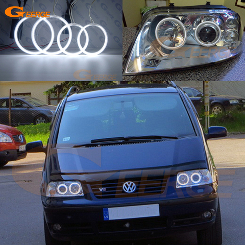 Para Volkswagen VW SHARAN Seat Alhambra Facelift 2000-2010 excelente Ultra brillante CCFL Ángel ojos anillos de Halo accesorios de coche ► Foto 1/6