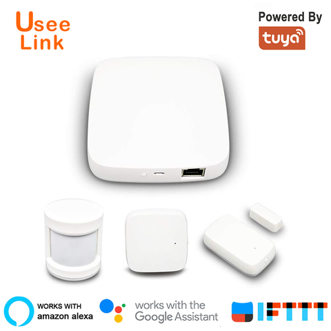 UseeLink-Kit de alarma de seguridad para el hogar, Sensor de temperatura y humedad para puerta con Sensor PIR Zigbee Hub ► Foto 1/1