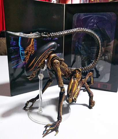 Xenomorfo figura extranjeros azul alienígena juguetes NECA Figma xenomorfo depredadores Riple figuras de acción coleccionable modelo muñeco de regalo ► Foto 1/6