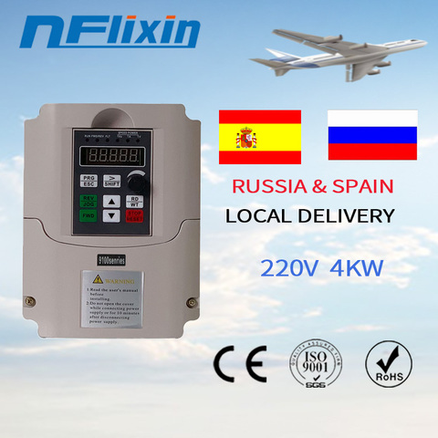 Convertidor de frecuencia de 1 fase de entrada y 3 fases de salida, Unidad de motor de CA, inversor VSD, VFD, 50HZ, 220 v, 2.2KW 5.5KW-, para Europa ► Foto 1/5