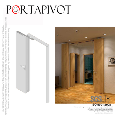 Portapivot store-Sistema de puerta plegable de acceso completo, Hardware de puerta biplegable, puerta corrediza de granero de acero inoxidable, 180 grados, 1 Juego ► Foto 1/5