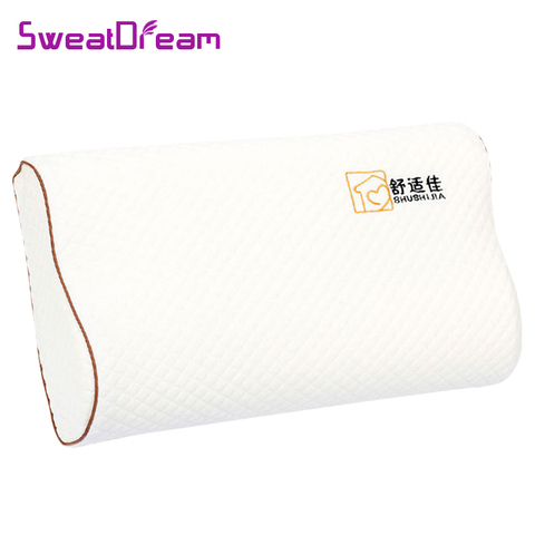 Almohada ortopédica de espuma viscoelástica para el dolor de cuello, cojín para dormir con funda de almohada de 50x30cm para cuello Cervical, almohadas de rebote lento ► Foto 1/6