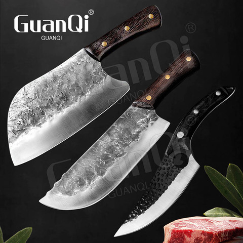 Cuchillo de cocina forjado hecho a mano, Chopper, cuchillo de cocina forjado, cuchillo de carnicero, cuchillos de utilidad ► Foto 1/6