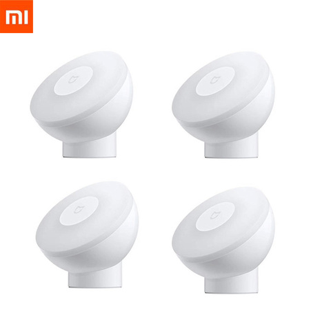 Xiaomi Mijia-Luz Led nocturna de inducción, 2 lámparas, brillo ajustable, infrarrojo, sensor inteligente de cuerpo humano con base magnética ► Foto 1/6
