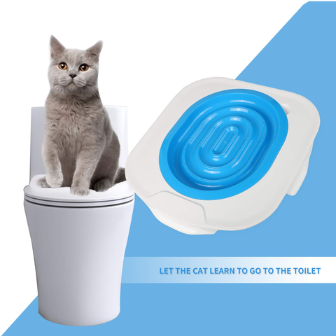 Gato baño entrenamiento Kit de caja de arena bandeja de sistema entrenador profesional cubierta de herramienta urinario asiento suministros de limpieza para gatito gato ► Foto 1/6