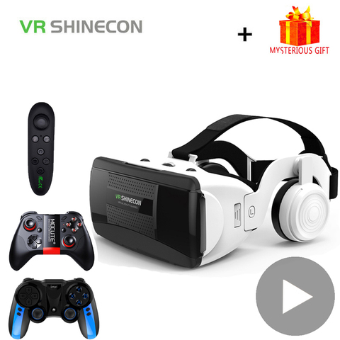 Casque Shinecon casco 3D VR gafas Realidad Virtual auricular lente para Smartphone teléfono inteligente Google cartón gafas de 3 D ► Foto 1/6