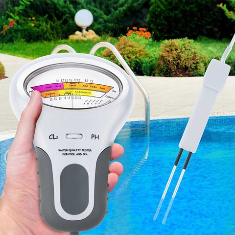 ZK3-Medidor de PH 2 en 1, dispositivo de prueba de calidad del agua, medidor CL2 para piscina, acuario, agua potable ► Foto 1/6