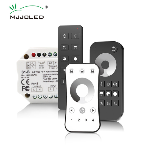 Regulador de intensidad LED 220V, 110V, 230V, CA, Triac, 2,4G, inalámbrico, RF, Control remoto, Wifi, inteligente, interruptor de empuje, atenuador para lámpara LED de 220v ► Foto 1/6