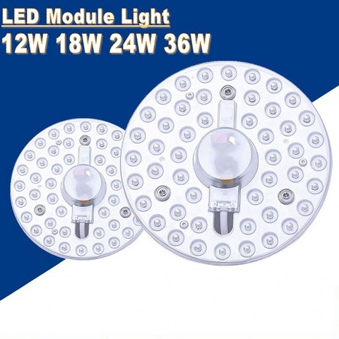 12W 18W 24W Panel de luz LED de SMD 2835 lámpara de ahorro de energía 220V LED lámpara de techo redondo de luz lámpara de pared interior iluminación ► Foto 1/6