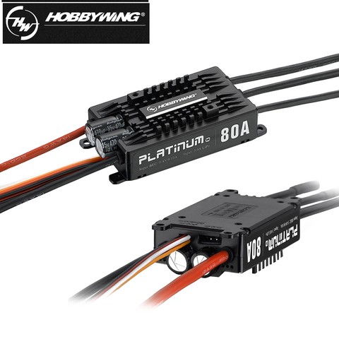 Hobbywing platino V4 25A/60A /80A/120A 3-6S 40A 3-4S RC ESC Controlador de velocidad sin escobillas para RC PFV Avión Helicóptero ► Foto 1/6