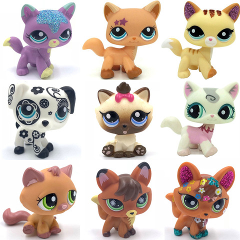 LPS-tienda de mascotas de juguete, Gato de pelo corto de pie, original, gato, zorro, cachorro, colección de animales ► Foto 1/5