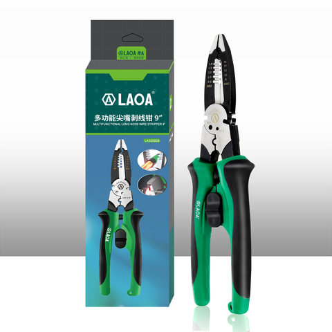 LAOA-Alicates Pelacables de 9 pulgadas, pelador de cables de 1-4mm, herramienta de corte de uñas M3 M4, herramientas manuales para electricistas ► Foto 1/6