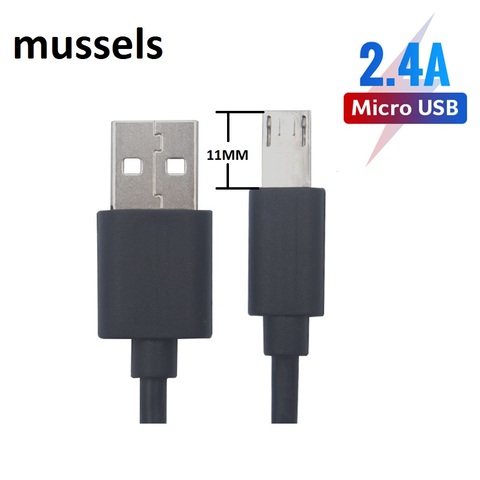 11 mm conector largo Micro USB Cable Kabel para HOMTOM HT20 Pro ZOJI Z7 Z8 Guophone V9 V19 Oukitel mezclar 2 Cable de teléfono ► Foto 1/6