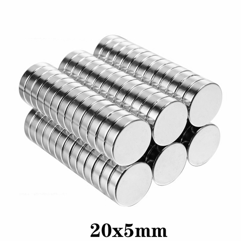 Imán de disco de 20x5mm, potente imán de neodimio de tierras raras 20mm x 5mm, imán de 20x5mm, fuerte imán de 20x5mm, 2 ~ 50 Uds. ► Foto 1/6