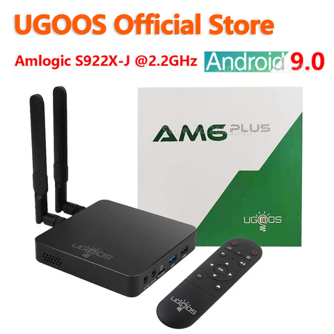 UGOOS AM6 PLUS Amlogic S922X-J 2,2 GHz Dispositivo de TV inteligente 4GB DDR4 32GB ROM Android 9,0 de 2,4G 5G WiFi 1000M Bluetooth 4K HD Set Top Box ► Foto 1/6