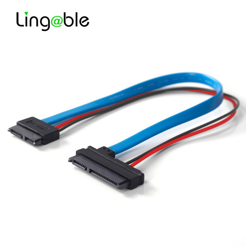 Cable adaptador SATA Serie ATA de 22 Pines, 7 + 15 hembra a Slimline SATA de 13 pines 7 + 6 conectores hembra, Cables de 30CM ► Foto 1/6