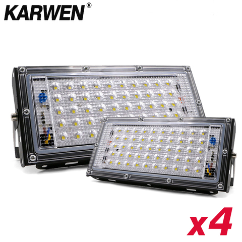 Reflectores de luz LED de 50W, 4 luces AC de 220V/240V resistentes al agua IP65 aptas para exteriores ► Foto 1/6