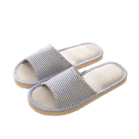 Zapatillas de casa de lino para mujer, chanclas, calzado de Interior para dormitorio, para primavera y otoño, Unisex ► Foto 1/6