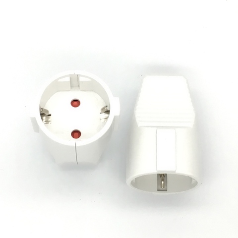 Conector macho y hembra blanco de 250v y 16a, conector macho y hembra, cable de alimentación francés, ruso, Alemán, Europeo, enchufe de cable Schuko ► Foto 1/2