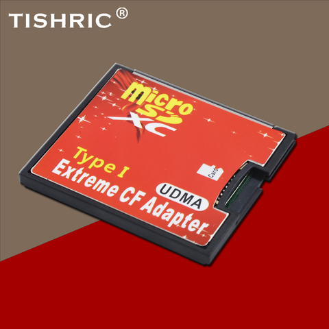 TISHRIC-Adaptador de tarjeta de memoria Micro SD TF a CF, convertidor de lector de tarjetas de memoria tipo I, SDHC, SDXC ► Foto 1/6