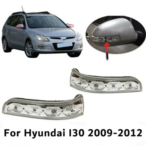 Izquierda y derecha coche retrovisor espejo luces LED de señal de giro lado ala inversión indicador de la lámpara para Hyundai I30 2009-2012 ► Foto 1/6