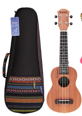 Ukelele Soprano de alta calidad, 21 pulgadas, bolsa de madera, 15 trastes, cuatro cuerdas, hawaiana, instrumento Musical ► Foto 1/6