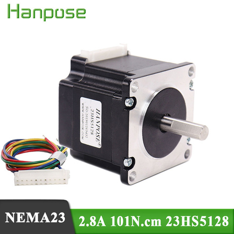 1 Uds 23HS5128 Nema 23 Motor de pasos 57 Motor 101N cm 2.8A 51mm para 3D impresora Monitor equipo ► Foto 1/6