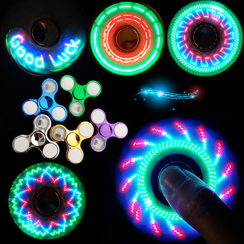 Juguete nocturno para niños, Spinner luminoso multicolor, juguete antiestrés para aliviar el estrés, novedad ► Foto 1/6