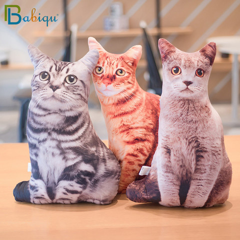 Bebé 1 pc 50 cm simulación felpa gato almohadas suave peluche animales cojín sofá decoración dibujos animados juguetes de peluche para niños regalo de los niños ► Foto 1/6