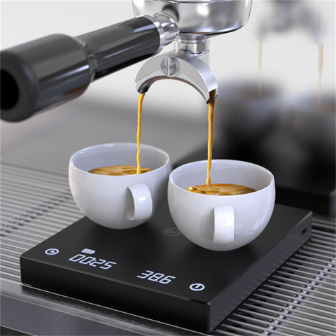 Timemore-báscula de café B22, balanza básica con espejo negro, temporizador automático para Espresso y para sobre Digital, Nueva Versión ► Foto 1/6