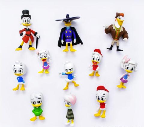 Gran oferta 5/10/11 Uds lindo Donald muñecas pato Minnie cuentos de dibujos animados Micro cumpleaños juguete figuras de acción niños el mejor regalo ► Foto 1/3