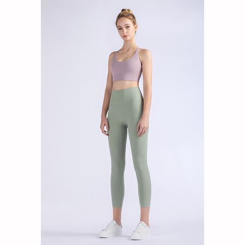 Vnazvnasi-Leggings de Yoga para mujer, pantalones de cintura alta para correr al aire libre, Color sólido, respetuosos con la piel, longitud de la pantorrilla, gran oferta, 2022 ► Foto 1/6