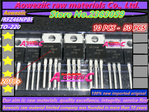 Aoweziic 2022 + 100% nuevo importado original IRFZ46NPBF IRFZ46N-220 efecto de campo transistor N zanja 55V 53A ► Foto 1/2