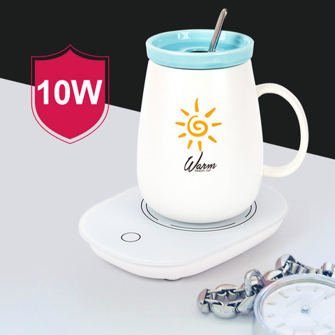 Taza de aislamiento portátil con enchufe USB para la UE, posavasos de 110V, almohadilla calentadora de bebidas y té, aislamiento de 55 °C, calefacción diaria para la Oficina ► Foto 1/6