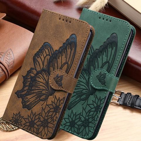 Funda abatible de piel con mariposa para Samsung Galaxy A12, A21S, A42, A51, A71, A10, A20E, A30S, A30, A50, S8, S9, S10 Plus, S20, FE, A11 ► Foto 1/6