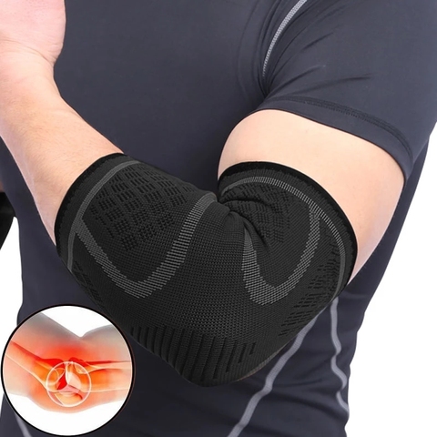 Coderas de compresión y soporte de manga para Tendonitis, artritis, Golf, baloncesto, deporte, alivio del dolor articular, recuperación de lesiones, 1 Uds. ► Foto 1/6