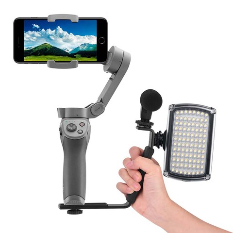 Luz LED para DJI OM 4 OSMO Mobile 2 3 Zhiyun Smooth 4 Feiyu Moza soporte de expansión Vlog Video en vivo cardán accesorio estabilizador ► Foto 1/6