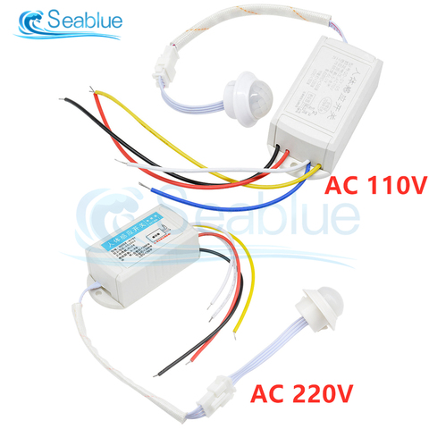 AC 110V 220V 500W infrarrojos PIR movimiento del cuerpo interruptor infrarrojo IR Sensor de Interruptor del Detector para casa inteligente bombilla de luz LED ► Foto 1/6