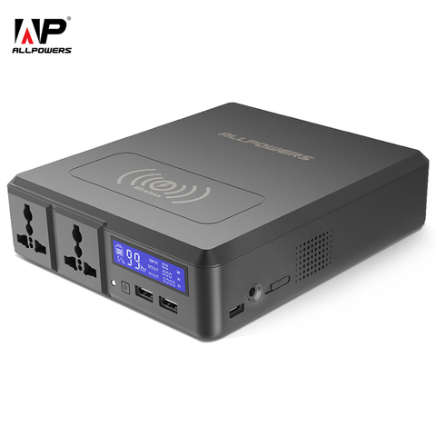 Banco de energía ALLPOWERS 154W 41600mAh, cargador de batería externo de gran capacidad, generador portátil con USB AC DC inalámbrico ► Foto 1/6