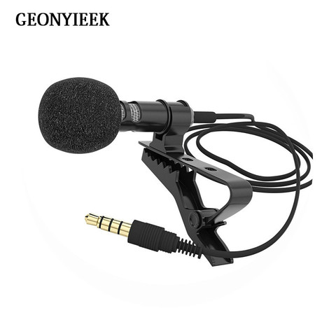 MIni micrófono con clavija de 3,5mm para ordenador, portátil, teléfono móvil, Radio, grabar cantar ► Foto 1/6