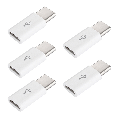 Adaptador Micro USB a USB C para teléfono móvil, convertidor de carga de línea de datos con interfaz tipo c para Samsung, Xiaomi y Huawei, 5 unidades ► Foto 1/6