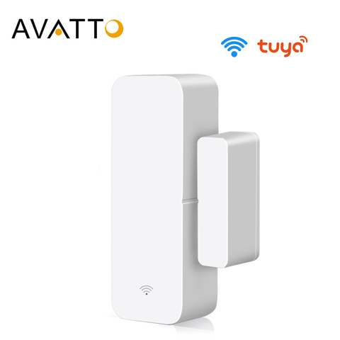 AVATTO-Sensor de puerta con WiFi para el hogar, detector de apertura/cierre de puerta inteligente, aplicación Smartlife, Wifi, funciona con Alexa y Google Home ► Foto 1/6