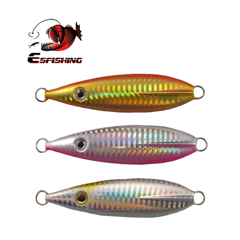 Esfishing-Cebo giratorio de 60g, cucharilla de Pesca dura dorada/plateada, con lentejuelas y ruido ► Foto 1/4