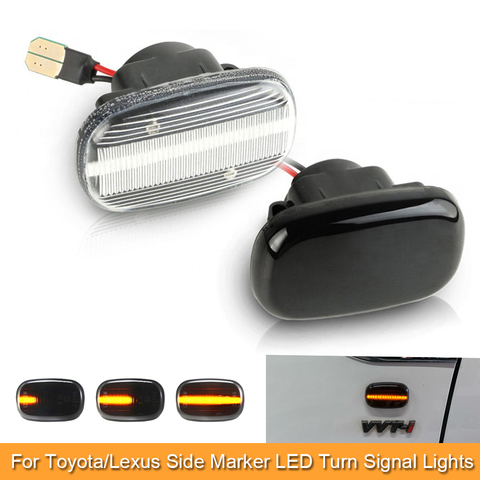 2 uds secuencial intermitente señal dinámica luces led para Lexus GS300 RX XU1 RX 300 de 330 de 350 Toyota Yaris Vios Verso Prius Ipsum ► Foto 1/6