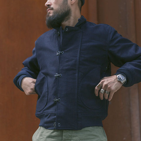 Bronson-Chaqueta con gancho de cubierta de US Navy, ropa de trabajo Vintage USN, azul oscuro ► Foto 1/6