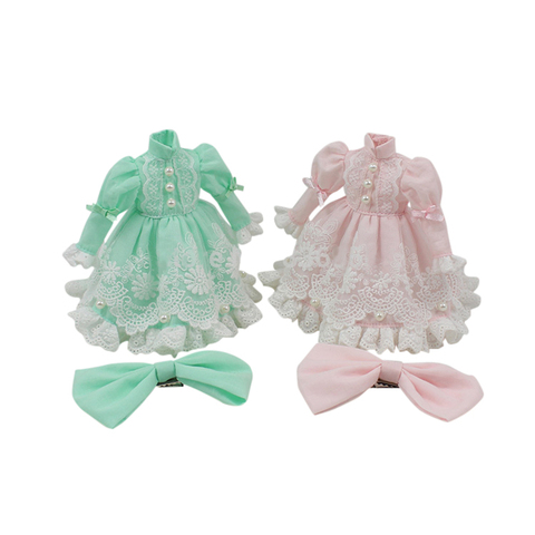 ICY DBS-vestido de encaje de licca para muñeca Blyth, traje de princesa rosa y verde con lazo, trajes de anime ► Foto 1/6