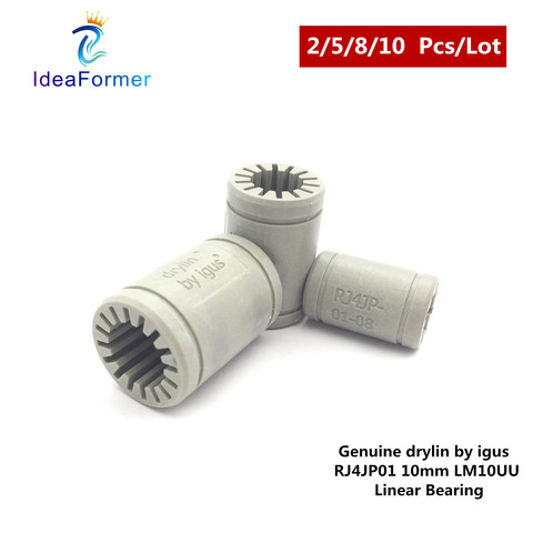 Rodamiento lineal para impresora 3D, pieza de eje CNC para Reprap Anet A8 Prusa I3 de igus RJ4JP01, no falsa, 10mm, LM10UU ► Foto 1/6