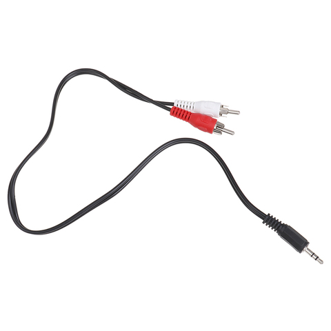 Cable de Audio Jack a 2 RCA de 0,5 M y 3,5mm, 3,5 macho a RCA macho, Cable auxiliar Coaxial chapado en oro para ordenador portátil, TV, DVD, amplificador ► Foto 1/6