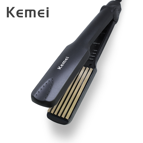 Kemei de pelo-Rizador profesional, eléctrico rizador de pelo, rollo de onda de temperatura ajustable, cerámica de onda profunda, herramientas de peinado caliente ► Foto 1/6