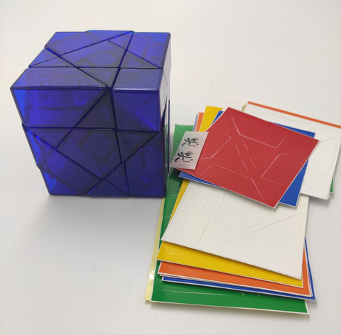 Dayan-Cubo mágico de Tangram Extreme, sin adhesivo, versión limitada, azul transparente ► Foto 1/5